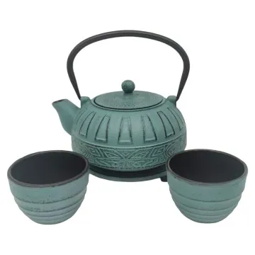 [SG 39185] Ensemble théière 0,8l 2 tasses en fonte turquoise