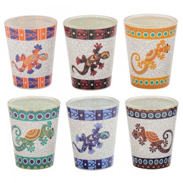 [SG 33956] Petit verre shooter geko 6 couleurs différentes