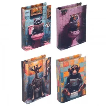 Boite livre animaux 4 différents