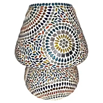 Lampe mosaïque forme champignon grand modèle