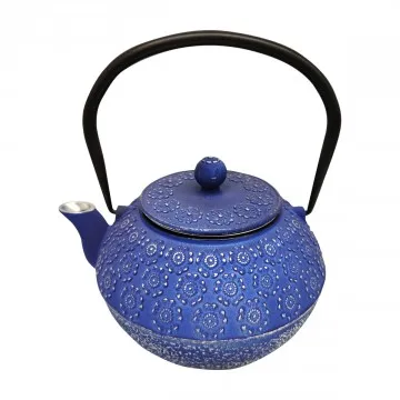 Théière en fonte 1l bleu