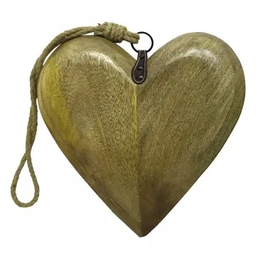 Coeur en bois de manguier grand modèle