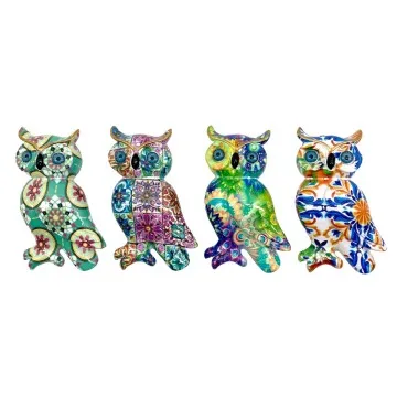 Magnet hibou en résine 4 différents