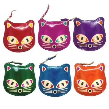 Porte monnaie chat 6 différents