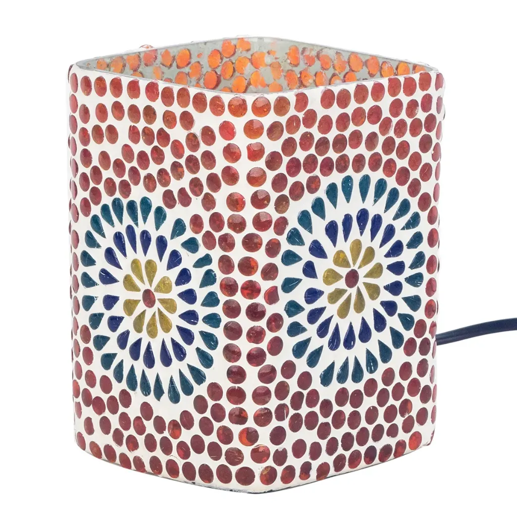 Lampe mosaique carré