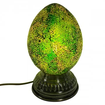 Lampe en verre verte