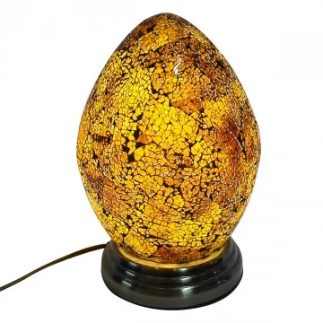 Lampe verre jaune grand modèle