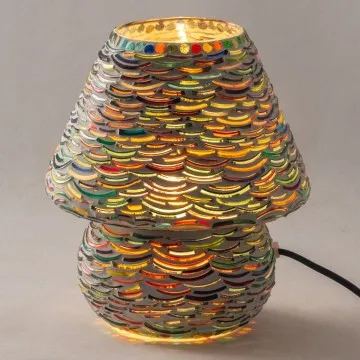 [SG 34093] Lampe mosaique champignon
