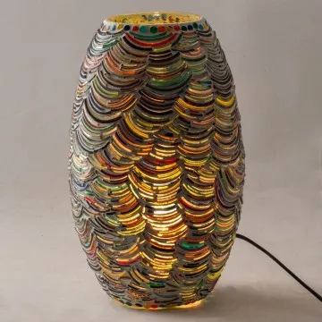 Lampe mosaique tube haut