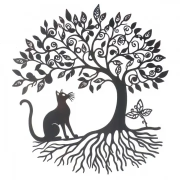 Decoration murale arbre de vie chat