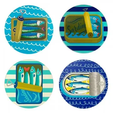 Dessous de verre sardines