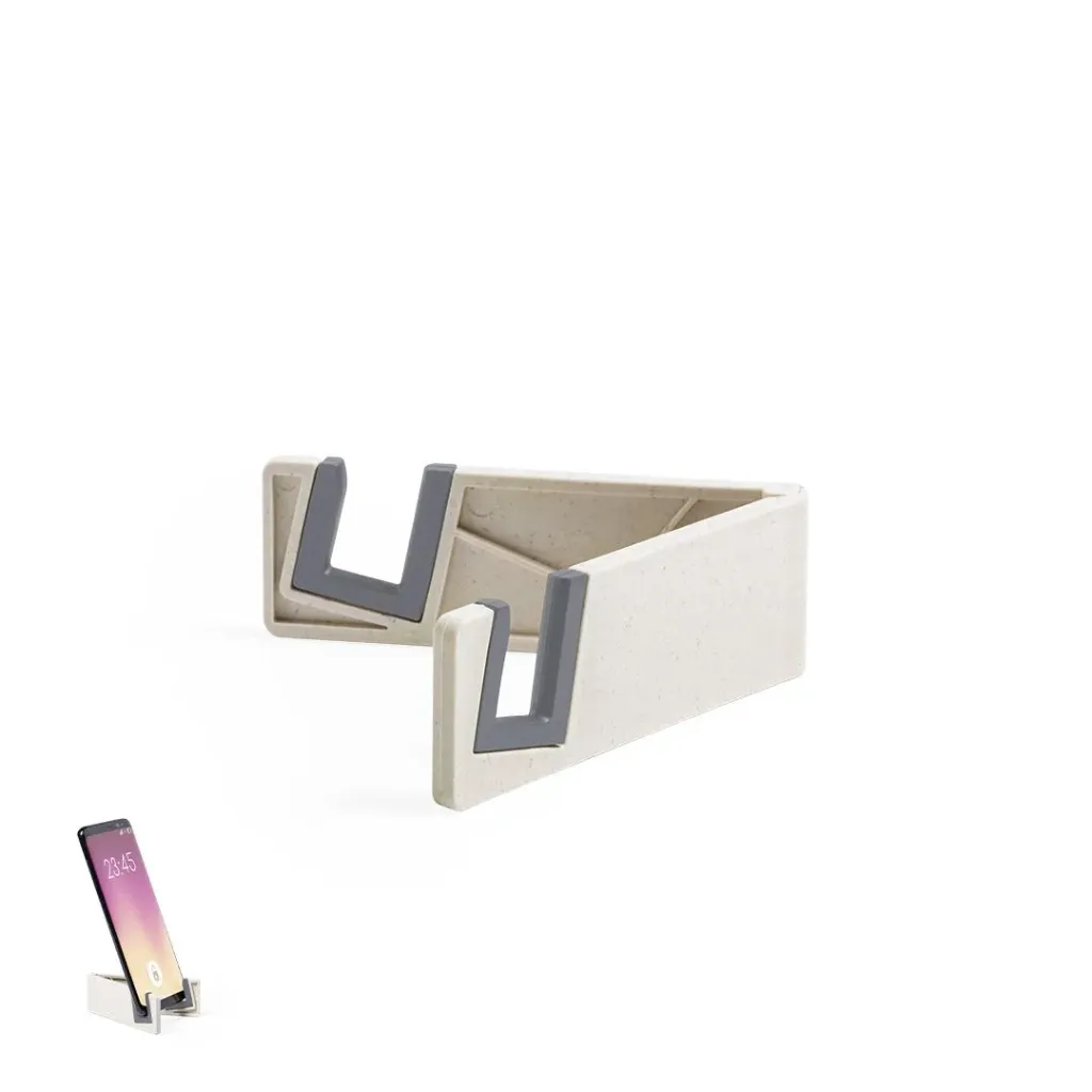 Support de téléphone en fibre de bambou pliable avec impression en couleur