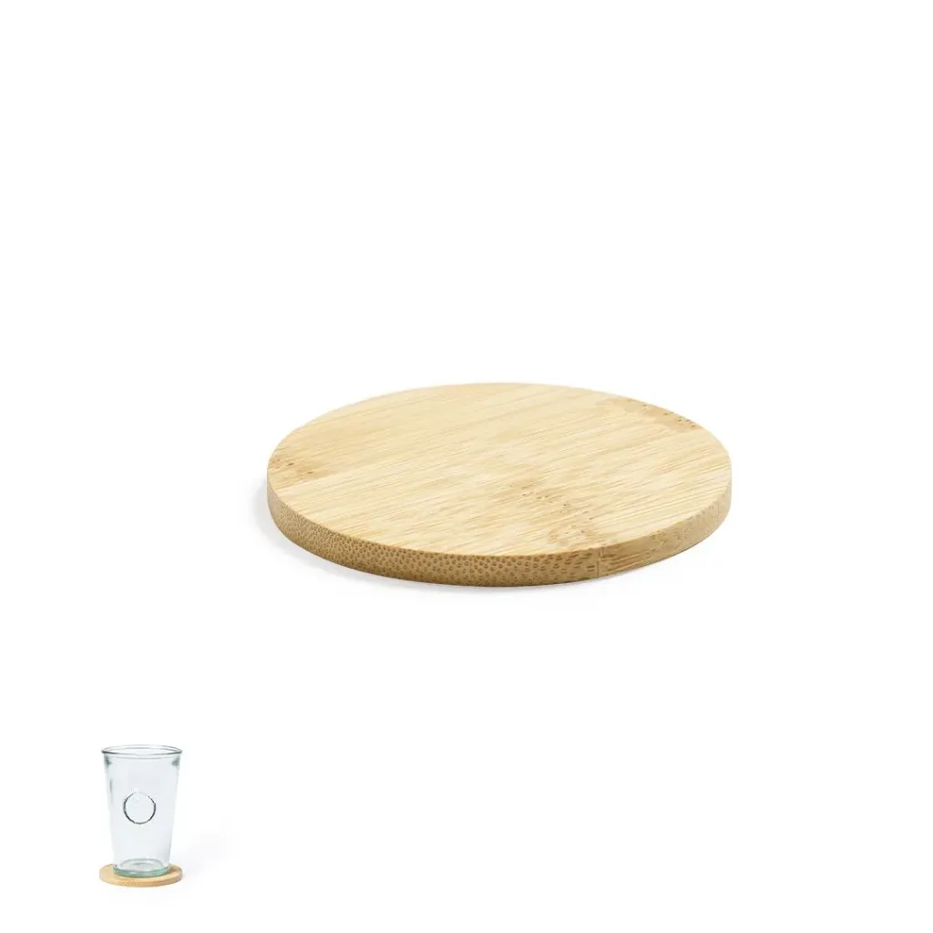 Dessous de verre en bambou avec impression en couleur au choix