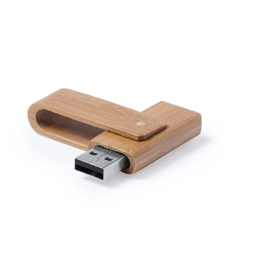 Clé USB en bambou avec impression en couleur au choix