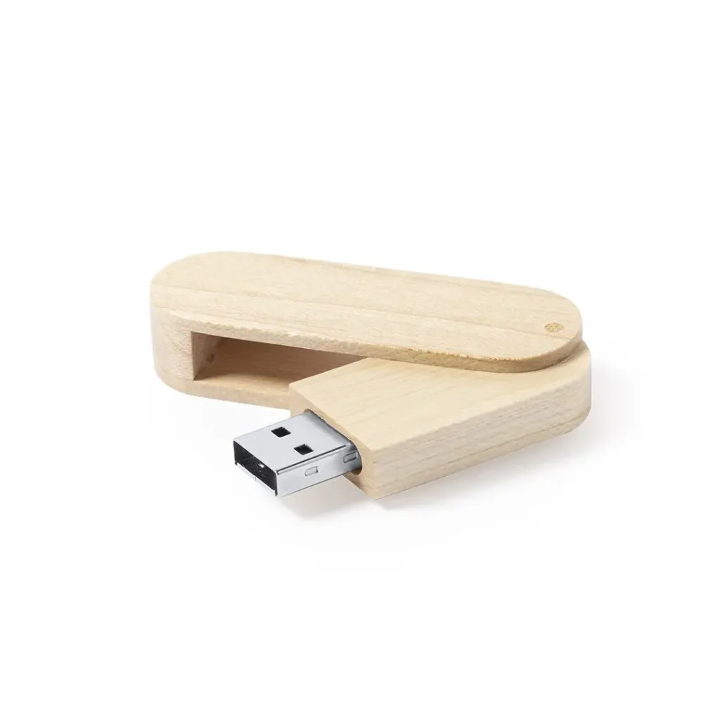[M 1308] Clé USB en bambou avec impression en couleur au choix