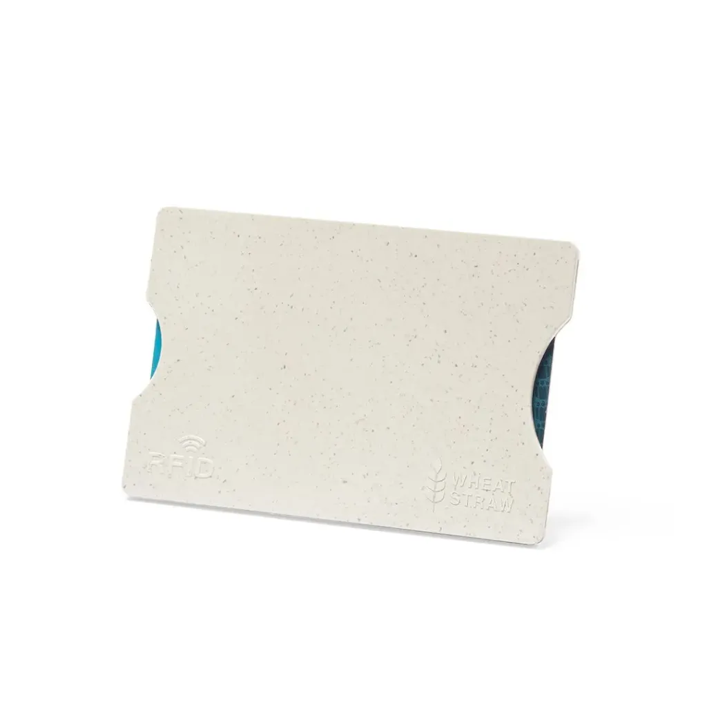 Porte carte en paille de blé avec impression au choix