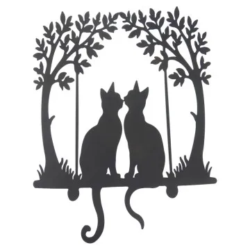 Décoration murale 2 chats et arbres