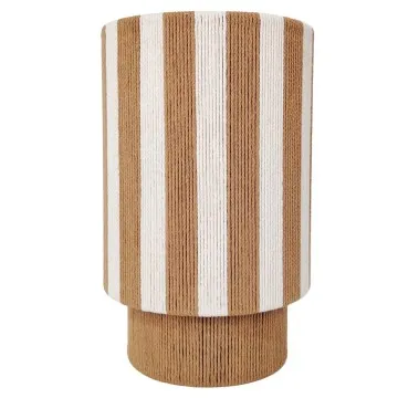Lampe en corde naturelle et blanche
