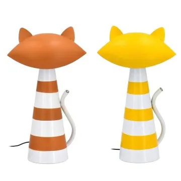Lampe métal chat