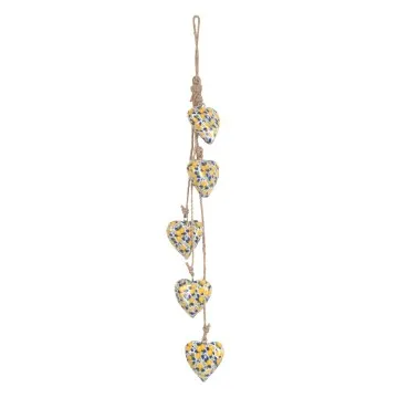 Suspension 5 coeurs citrons