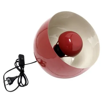 Lampe en métal rouge