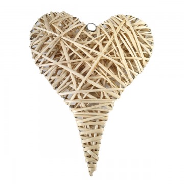 [SG 33101] Décoration murale en osier forme coeur grand modèle 
