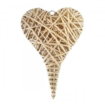 [SG 33102] Décoration murale en osier forme coeur moyen modèle 