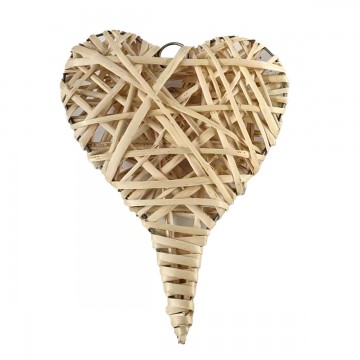 [SG 33103] Décoration murale en osier forme coeur petit modèle 