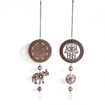 SUSPENSION MURALE ARBRE DE VIE EN METAL MARRON MODELE ALEATOIRE