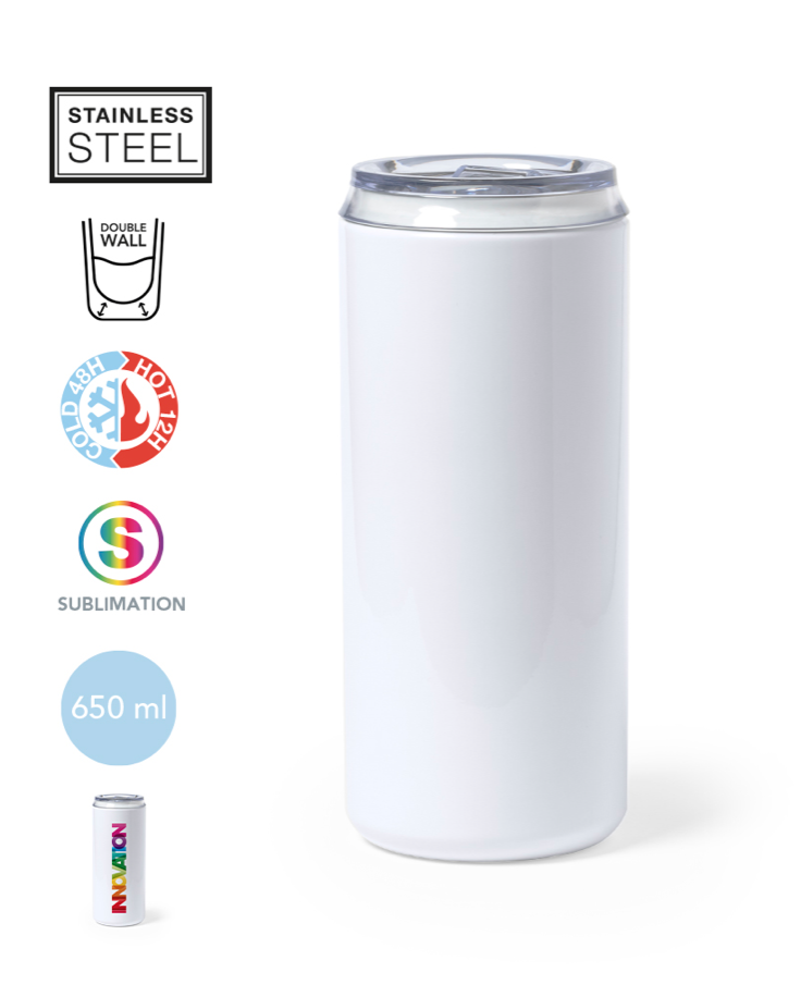 [M 1791] Gourde isotherme forme canette 500ml à personnaliser en impression