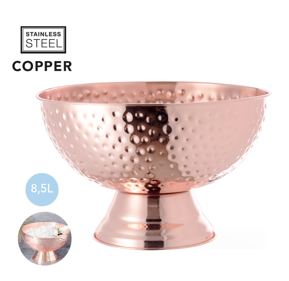 Seau à champagne rose gold martelé