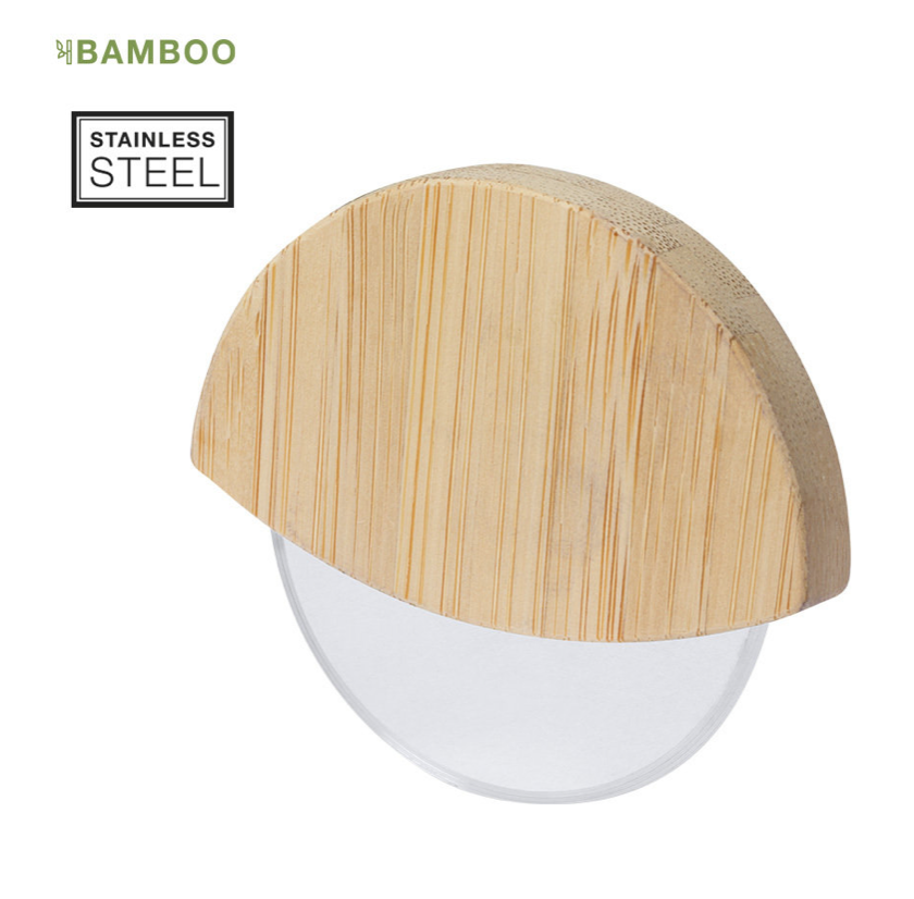 Roulette coupe pizza en bambou