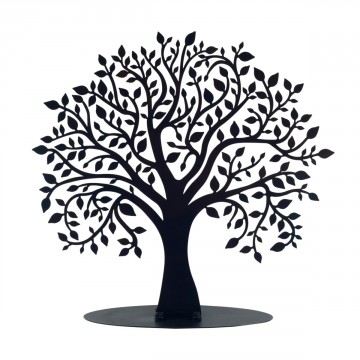 [SG 23121] Décoration arbre de vie à poser en metal noir moucheté marron hauteur 50 cm