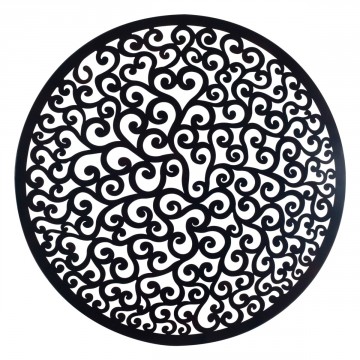 [SG 23123] Décoration murale en métal noir diamètre 80 cm