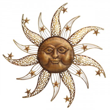 [SG 28673] Soleil en métal couleur bronze