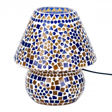 [SG 28541] Lampe mosaïque multicolore forme champignon moyen modèle