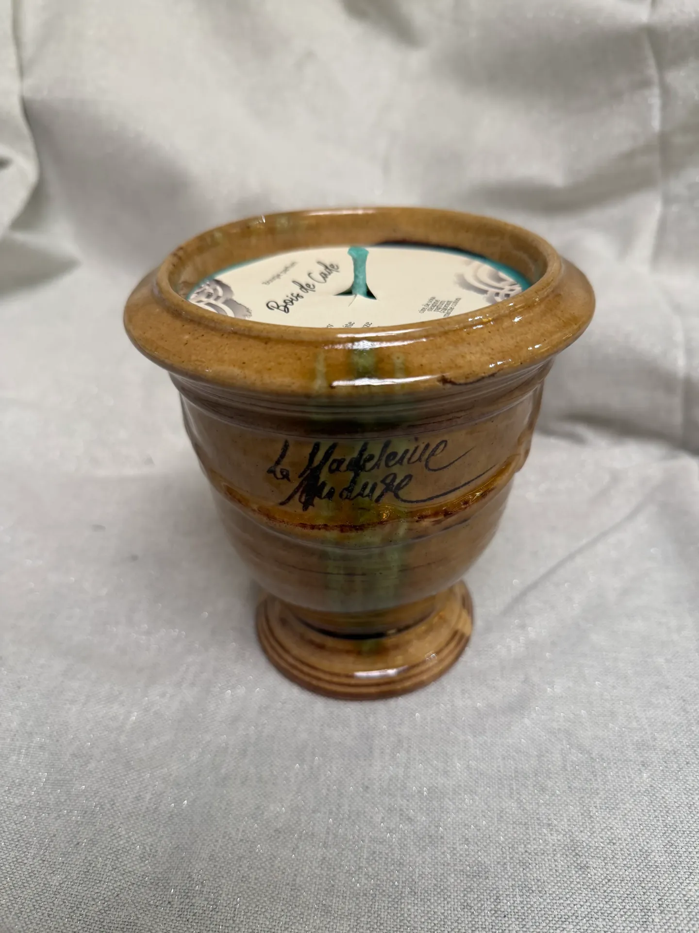 Bougie naturelle parfumée pot d'Anduze