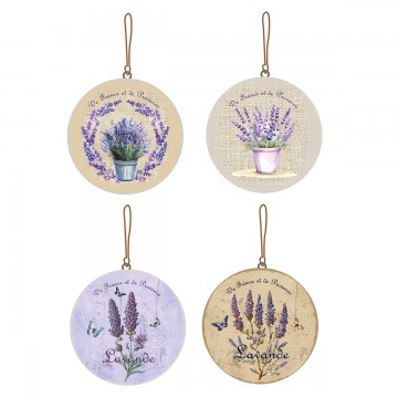 [SG 33739] Décoration murale en métal motif lavande 4 modèles différents