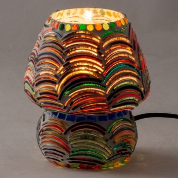 LAMPE MOZAIQUE FORME CHAMPIGNON PETIT MODELE