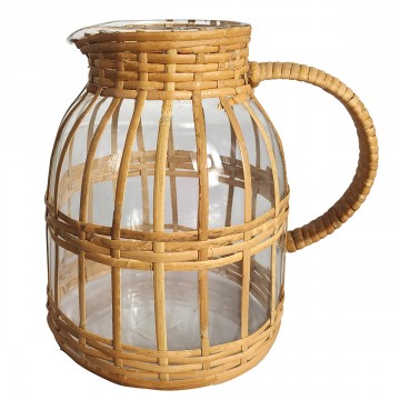 Carafe avec support osier
