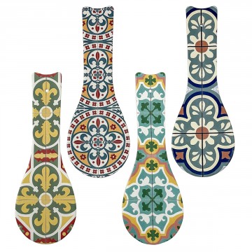 [SG 28415] Repose cuillère en céramique modèle mandala 4 différents