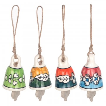 Petite cloche en céramique à suspendre