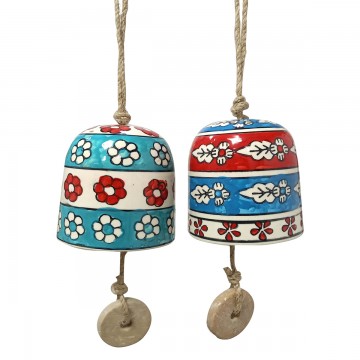 Grande cloche en céramique à suspendre