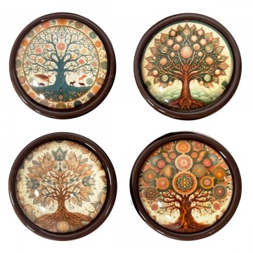 [SG 34744] Bouchon en céramique 4 modèles différents motif arbre de vie