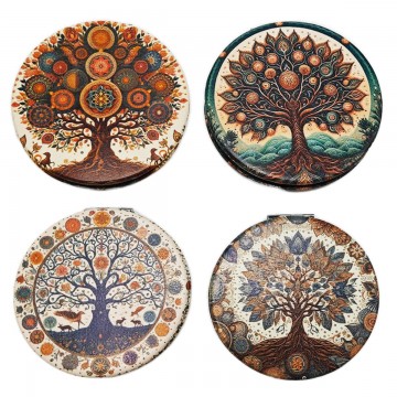 [SG 34749] Miroir de poche arbre de vie 4 modèles différents