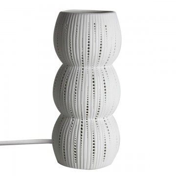 [SG 34955] Lampe en porcelaine blanche forme 3 sphères