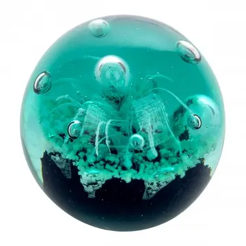 Sulfure presse papier boule bulle bleu
