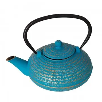 [SG 34202] Théière en fonte 500ml bleu turquoise