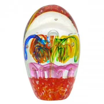 [SG 27943] Sulfure presse papier fleur multicolore