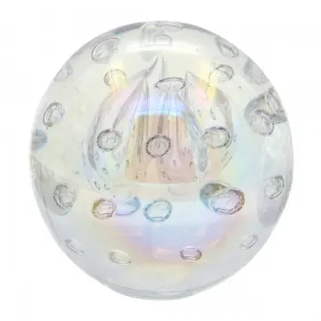 [SG 35918] Sulfure presse papier boule bulle irrisée